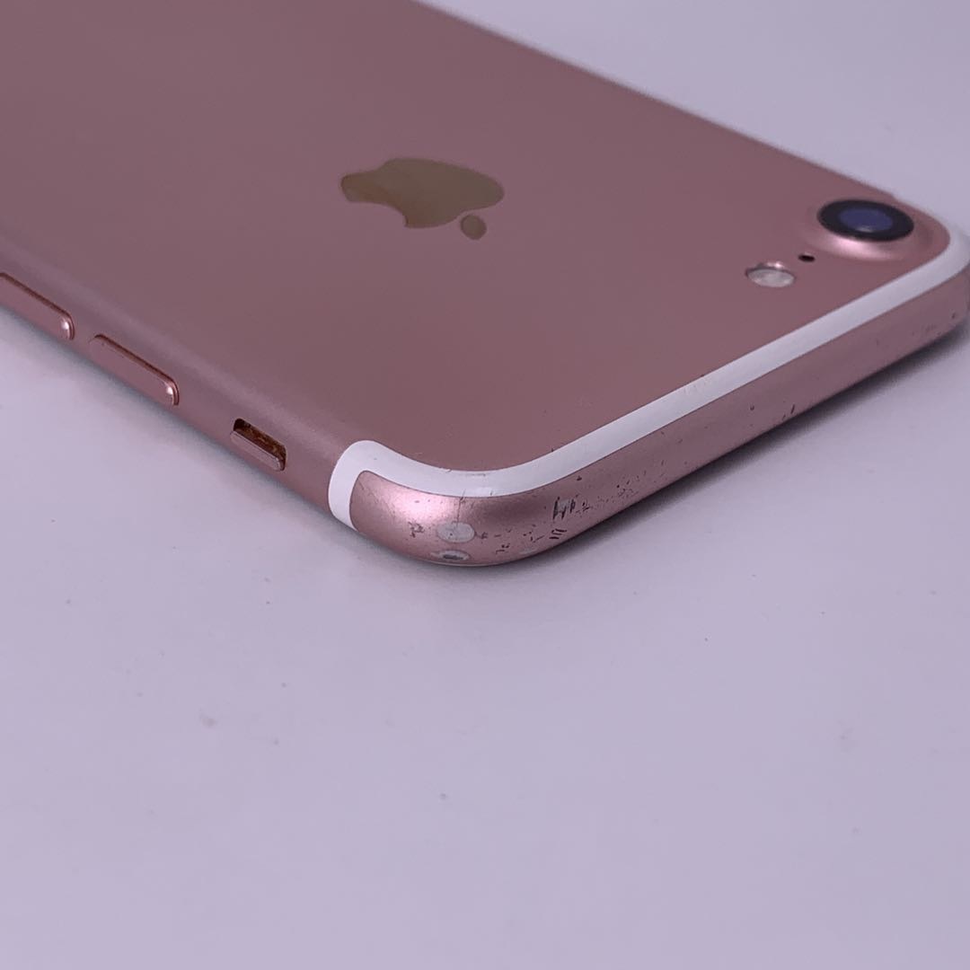 编号5545 二手8新 苹果手机/iphone7 32g 玫瑰金 有锁卡贴版 移动4g