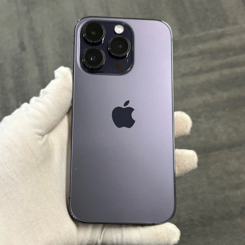 9新 苹果/iPhone 14 Pro 128GB 暗紫色 有锁ATT 编号62448 