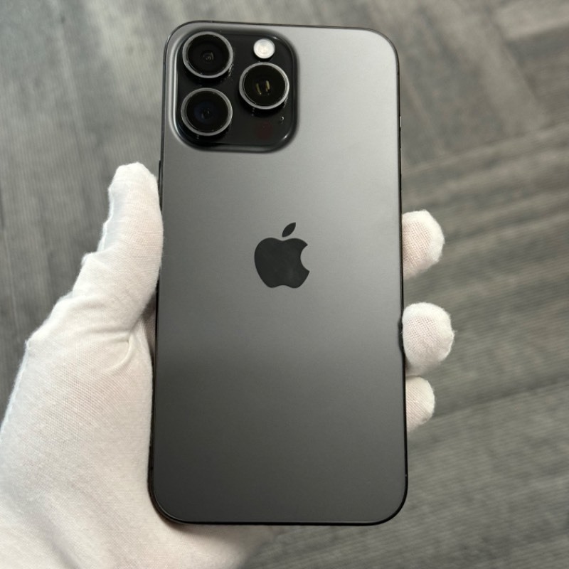 93新 苹果/iPhone 15 Pro Max 256GB 黑色钛金属 有锁Ver 编号84679 