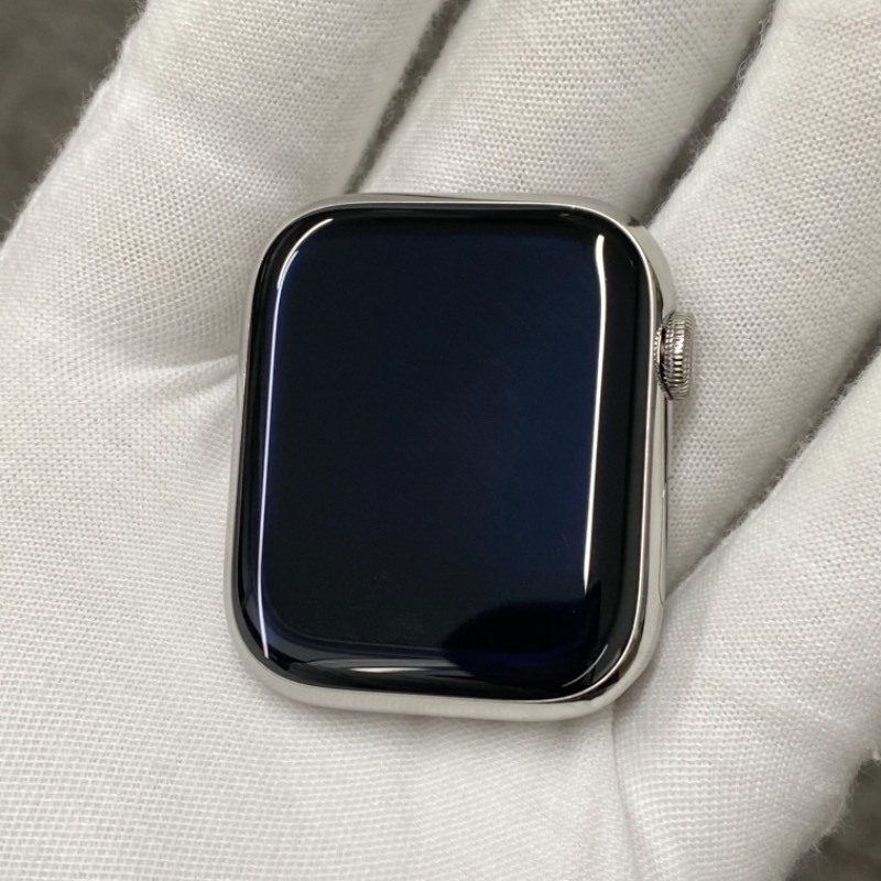 准新机 Apple Watch S8 不锈钢 45mm 32GB 银色 GPS+蜂窝 编号45856 
