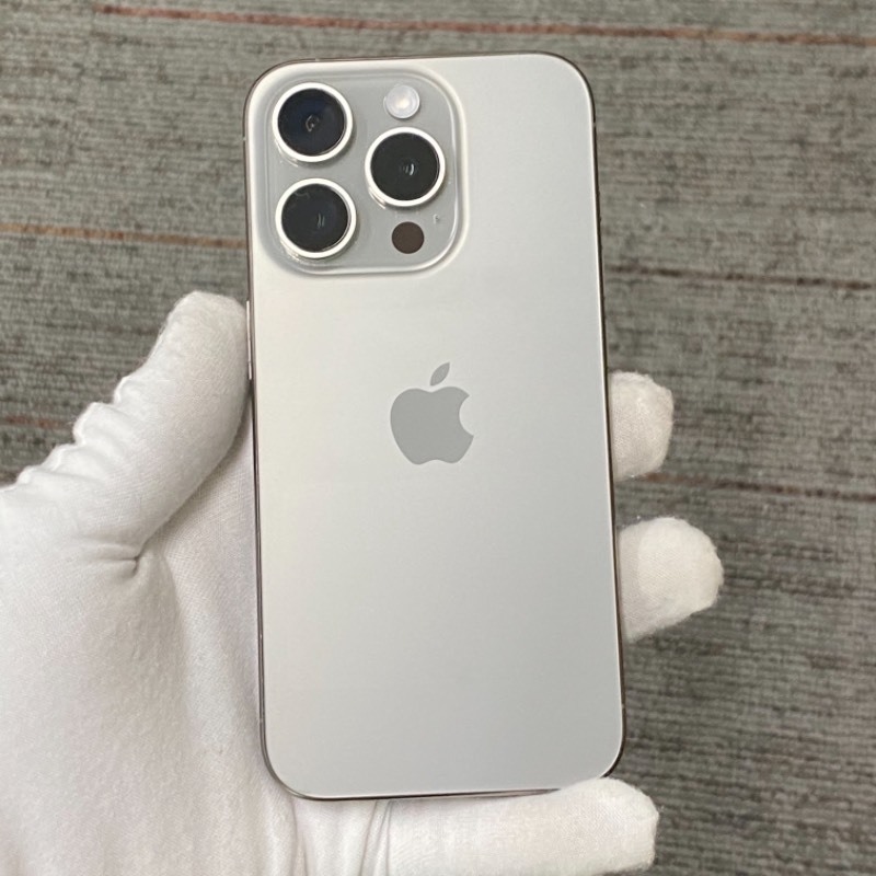 98新 苹果/iPhone 15 Pro 128GB 原色钛金属 sim卡限制T-Mobile 编号99351 