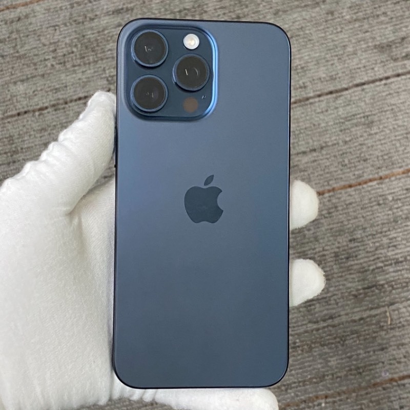 9新 苹果/iPhone 15 Pro Max 256GB 蓝色钛金属 sim卡限制ATT 编号61905 