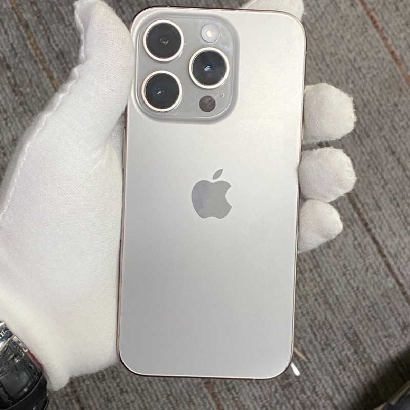 95新 苹果/iPhone 15 Pro 128GB 原色钛金属 sim卡限制TF 编号87310 