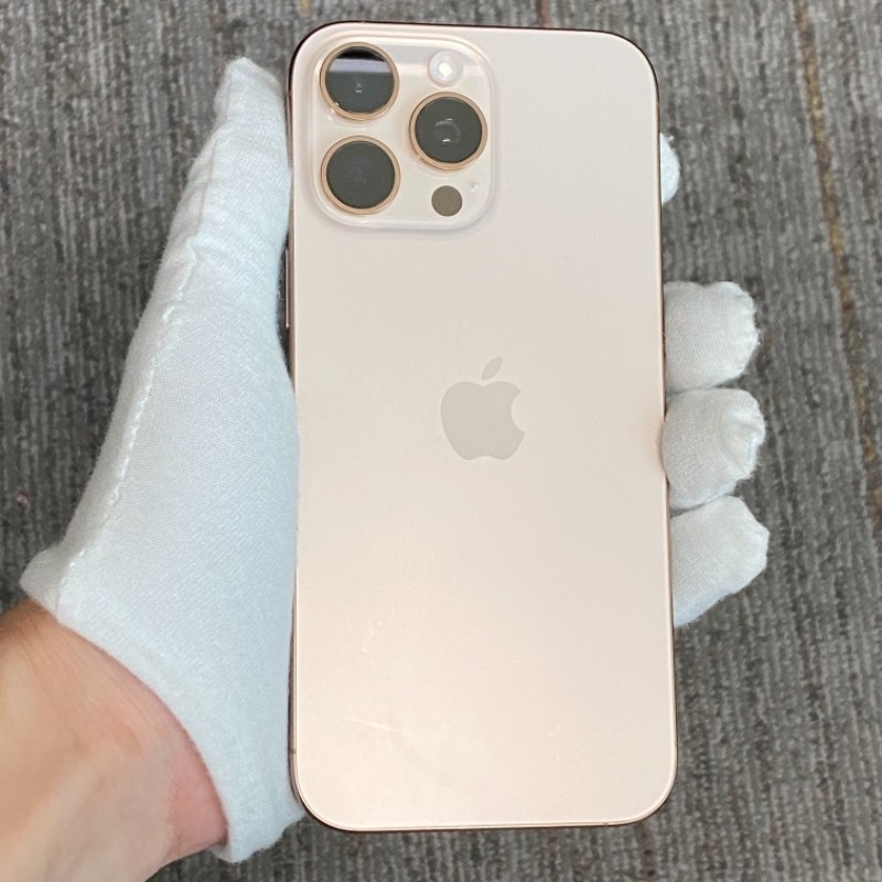 95新 苹果/iPhone 16 Pro Max 256GB 沙漠色钛金属 sim卡限制XF 编号60526 