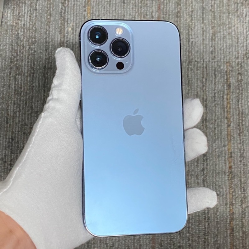 9新 苹果/iPhone 13 Pro Max 128GB 远峰蓝色 sim卡限制T-Mobile 编号32011 