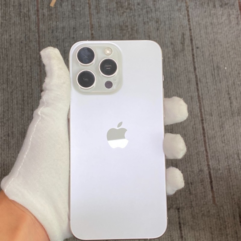 93新 苹果/iPhone 15 Pro Max 256GB 白色钛金属 sim卡限制Ver 编号69528