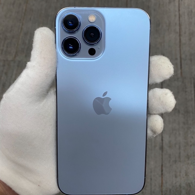 9新 苹果/iPhone 13 Pro Max 256GB 远峰蓝色 sim卡限制ATT 编号71914 