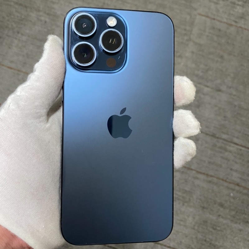 93新 苹果/iPhone 15 Pro Max 256GB 蓝色钛金属 sim卡限制SPE 编号77995 