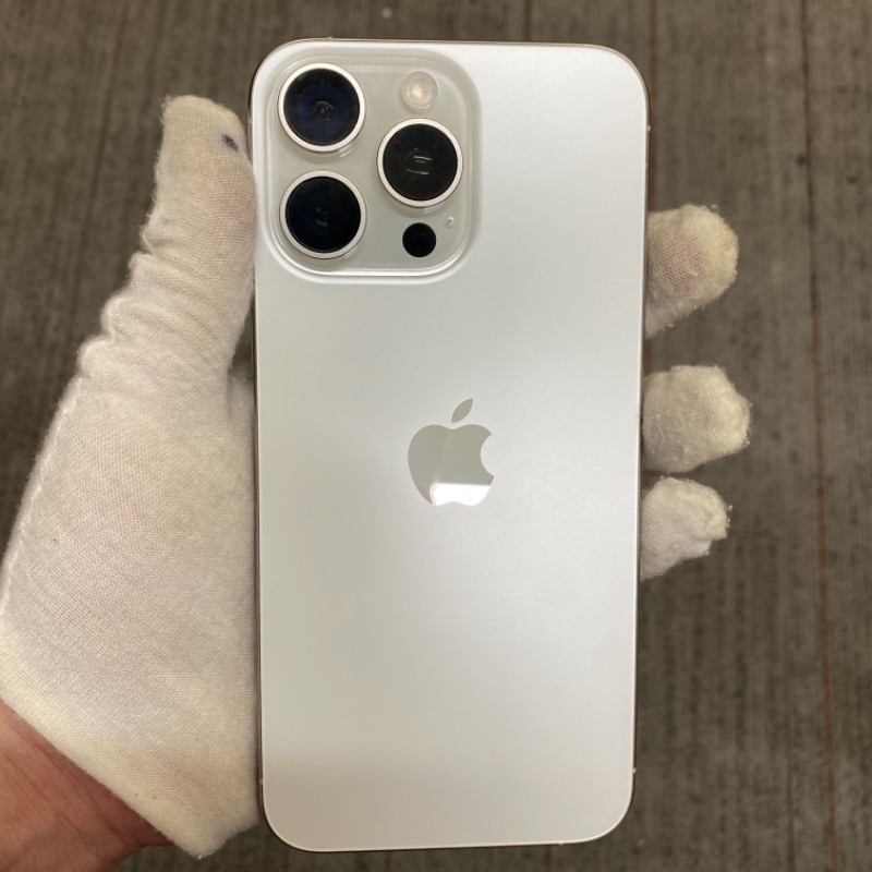 93新 苹果/iPhone 15 Pro Max 512GB 白色钛金属 港澳台 编号04444 