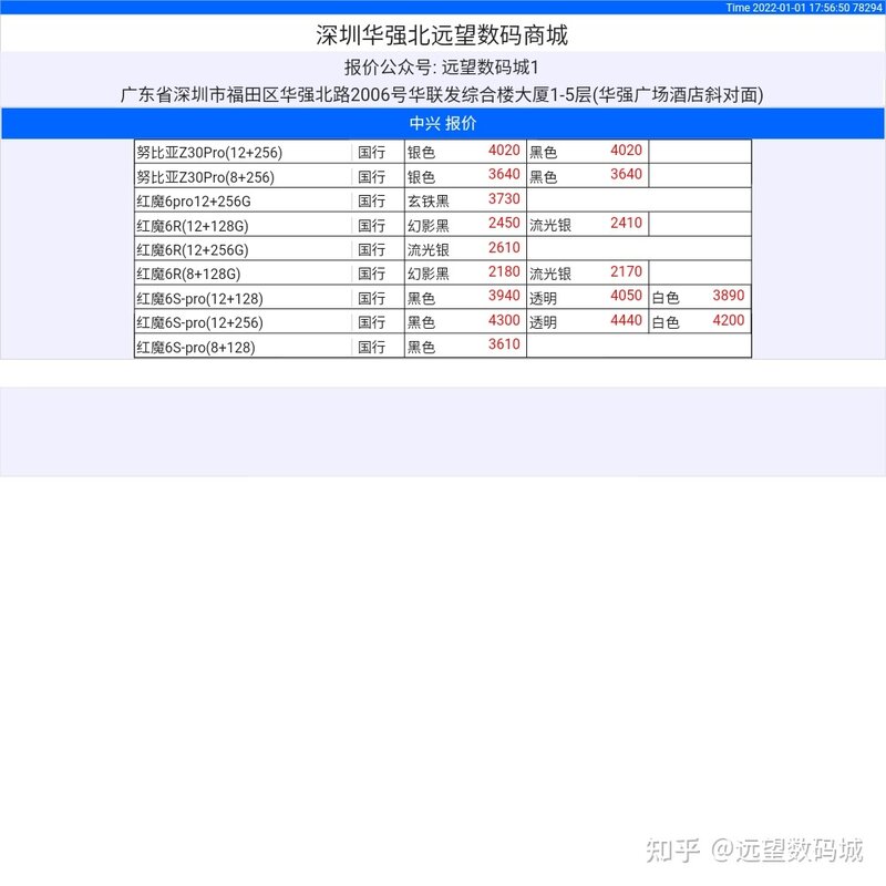 1月1日｜深圳华强北远望数码商城市场报价-9.jpg