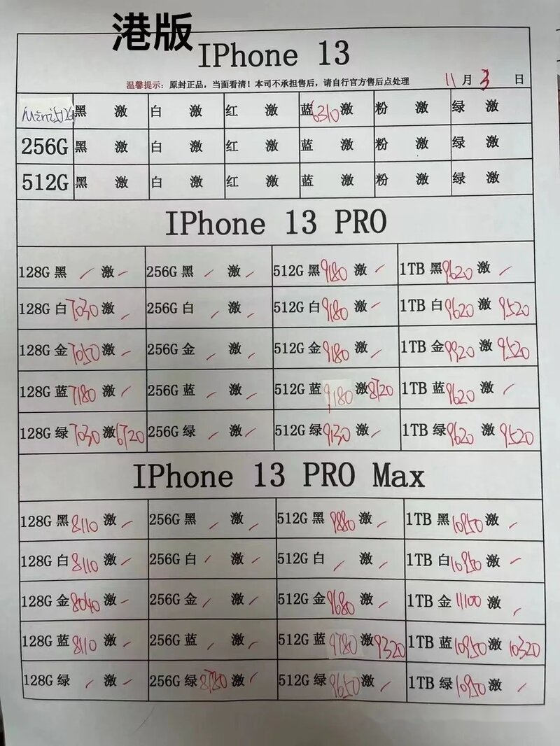 11月5日iPhone14Pro新机行情价和国行资源机报价-4.jpg