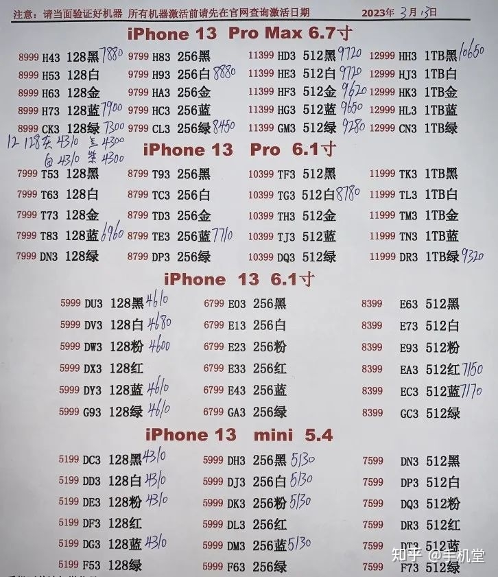深圳华强北手机批发报价单2023年3月13日-2.jpg