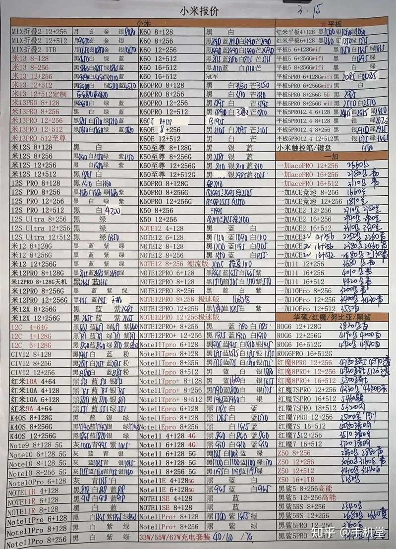 深圳华强北手机批发报价单2023年3月15日-10.jpg