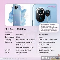 小米11 Pro+外形、配置曝光：120倍变焦-爱锋贝 正品二手手机批发