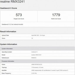 Geekbench曝光了Realme 8 5G型号的主要规格-爱锋贝 正品二手手机批发